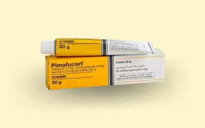 Pimafucort maść, krem 30g. Lek na receptę, zawiera natamycynę, hydrokortyzon i neomycynę.