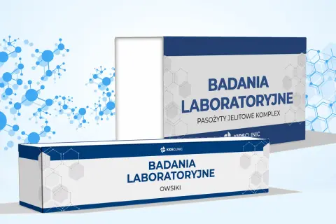 Zestawy do badań laboratoryjnych "Pasożyty jelitowe" i "Owsiki" od Kidsclinic. Pomoc w diagnostyce i odrobaczaniu ludzi.