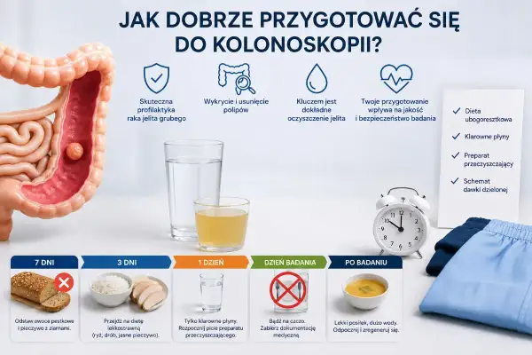 Przygotowanie do kolonoskopii: dieta, płyny, preparat. Citrafleet pomaga w dokładnym oczyszczeniu jelita.